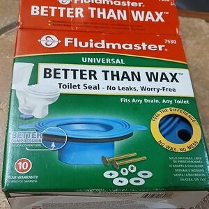 7530 Fluidmaster Toilet Seal New Never Used Brass Bolts Hardware & Instructions